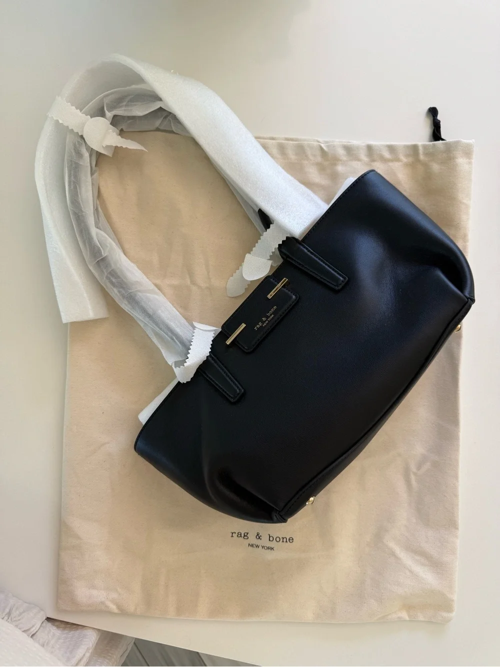 Rag & Bone Black ‘Realm’ Leather Satchel East West Bag Brand New $495